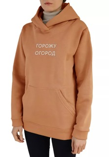Худи женское NoBrand Горожу огород оранжевое M