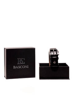 Ремень мужской Basconi LG005BC черный, 125 см
