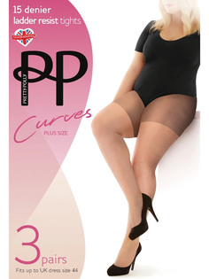 Набор из 3 колготок plus size XL кофейный Pretty Polly