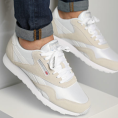 Кроссовки унисекс Reebok Classic Nylon бежевые 11.5 US
