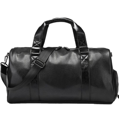Дорожная сумка унисекс TEVIN 132155351-sb черная матовая, 48х27х22 см