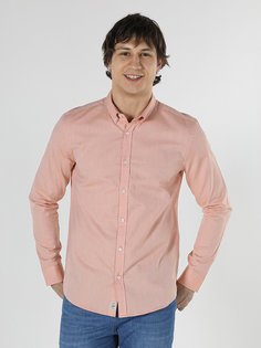Рубашка мужская Colins CL1048576_Q1.V1 оранжевая 2XL
