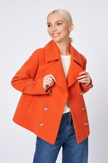 Пальто женское ElectraStyle 1-4104-0364 оранжевое 40 RU