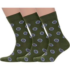 Комплект носков мужских Нева-Сокс 3-МН-НС зеленых 27