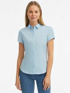 Рубашка женская oodji 13K01004-1B синяя 34 EU