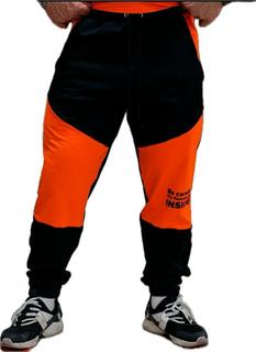 Спортивные брюки мужские INFERNO style Б-002-000 оранжевые 2XL