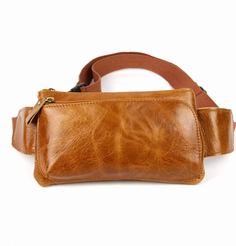 Мужская кожаная поясная сумка 2019-1 Елоу (133451) Fuzi House