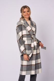 Пальто женское ElectraStyle 5-3215/2кл-102 серое 48 RU