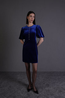 Платье женское Incity 1.1.2.23.01.44.06968/006023 синее XS