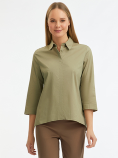 Рубашка женская oodji 13K11002-1B зеленая 44