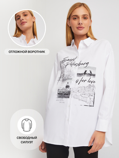Рубашка женская Zolla 02411117Y08301A0 белая XL