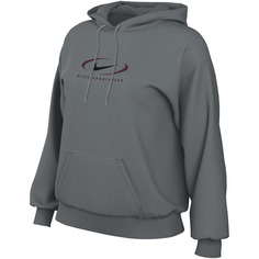 Худи женское Nike W Oversized Fleece Pullover Hoodie серое L