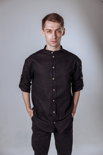Рубашка мужская Kinfolk Clothes прямая черная L