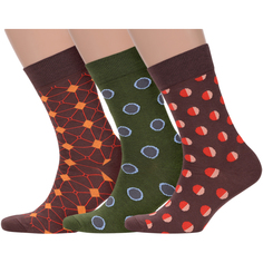 Комплект носков мужских Нева-Сокс 3-МН-НС разноцветных 27