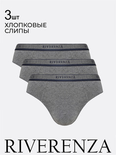 Комплект трусов мужских RIVERENZA 02SR/3 серых 2XL, 3 шт.