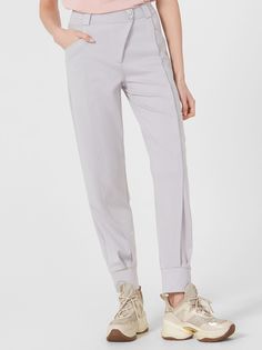 Брюки женские Lo 18241201 серебристые 48 RU