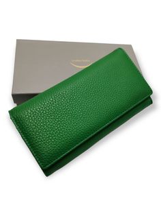 Кошелек женский Leather Wallet 6095 зеленый