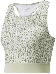 Топ женский Puma Run High Shine Crop Tank W зеленый XS