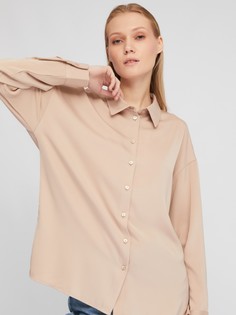 Рубашка женская Zolla 02411117Y1031900 бежевая XL