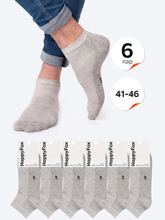 Комплект носков мужских HappyFox HFET1003NB серых 27-29, 6 пар