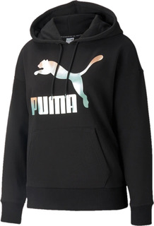 Худи женское Puma Classics Logo Hoodie черное XS