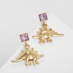 Серьги подвески из бижутерного сплава Queen Fair 9340210, стразы