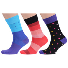 Комплект носков мужских MoscowSocksClub msk3-М03 разноцветных 25