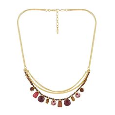 Колье из бижутерного сплава 44 см TARATATA TT-W23-01102-203, бусины/смола