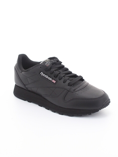 Кроссовки унисекс Reebok Classic Leather черные 9.5 UK