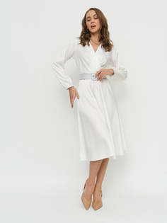 Платье женское BrandStoff BS20126 белое 52 RU