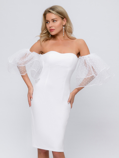 Платье женское 1001dress 0102894WH белое 50 RU
