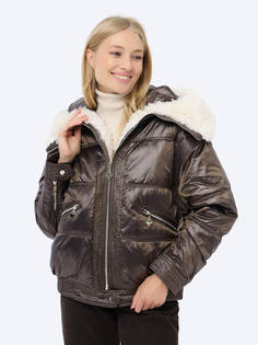 Куртка женская Vitacci RP9073-04 коричневая 48 RU