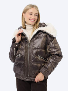 Куртка женская Vitacci RP9073-04 коричневая 48 RU