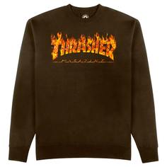 Свитшот мужской Thrasher Inferno коричневый XL