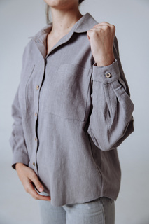 Рубашка женская Kinfolk Clothes оверсайз серая S