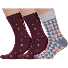 Комплект носков мужских MoscowSocksClub msk3-М41 разноцветных 25