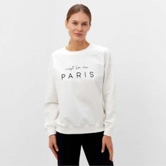 Свитшот женский 9924786 белый 42-44 RU No Brand