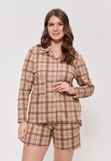 Пижама женская CLEO 1190 коричневая 54 RU