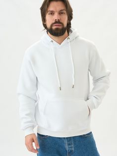 Худи мужское Uzcotton 1-UZ-M-H белое 4XL