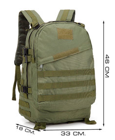 Рюкзак мужской BAG-TROPHY BL006 зеленый, 46х33х18 см
