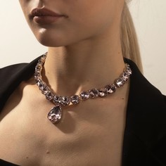 Колье из бижутерного сплава 34 см Queen Fair 7992657, стразы