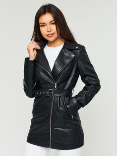 Кожаная куртка женская E-Lisman&ZG 61 черная L