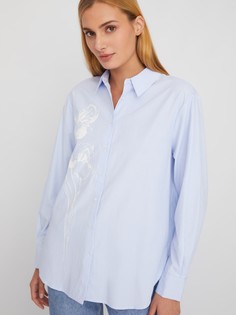 Рубашка женская Zolla 02411117Y30351S0 голубая XS