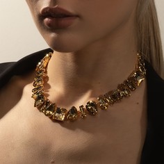 Колье из бижутерного сплава 32 см Queen Fair 7992667, стразы