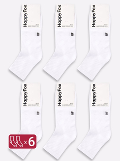 Комплект носков мужских HappyFox HFET4003NB белых 27-29, 6 пар