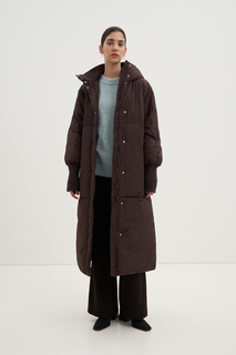 Пальто женское Finn Flare FWD11056 коричневое XL