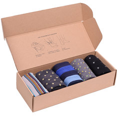 Подарочный набор носков мужских Flappers Peppers 1МБ19 серый; синий; черный 40-44, 5 пар