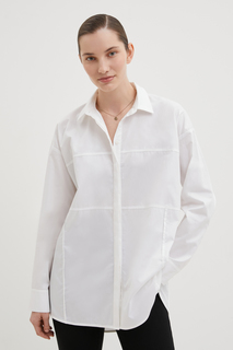 Рубашка женская Finn Flare FBD110133 белая XS