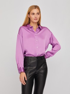 Рубашка женская Zolla 02411117Y0334002 фиолетовая L