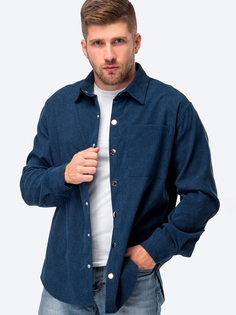 Рубашка мужская HappyFox HFSL5529 синяя 48-50 RU
